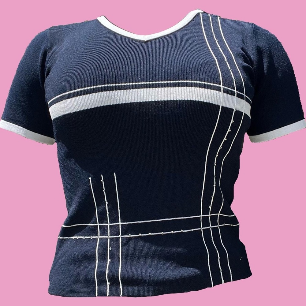 Blue Studded Top
